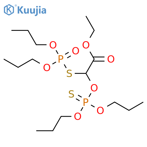 ethyl [(dipropoxyphosphorothioyl)oxy][(dipropoxyphosphoryl)sulfanyl]acetate structure