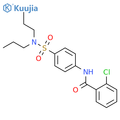 2-Chloro-N-(4-dipropylsulfamoyl-phenyl)-benzamide structure