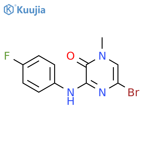 2(1H)-Pyrazinone, 5-bromo-3-[(4-fluorophenyl)amino]-1-methyl- structure