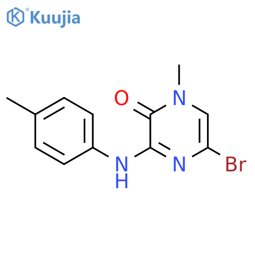 2(1H)-PYRAZINONE, 5-BROMO-1-METHYL-3-[(4-METHYLPHENYL)AMINO]- structure