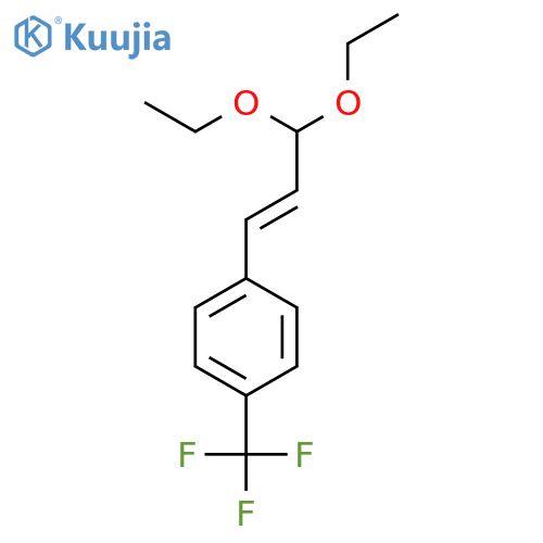 Benzene, 1-(3,3-diethoxy-1-propenyl)-4-(trifluoromethyl)- structure