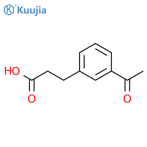 Benzenepropanoic acid, 3-acetyl- structure