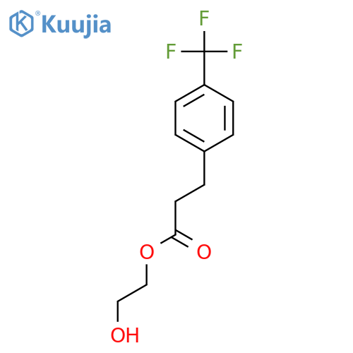 BENZENEPROPANOIC ACID, 4-(TRIFLUOROMETHYL)-, 2-HYDROXYETHYL ESTER structure