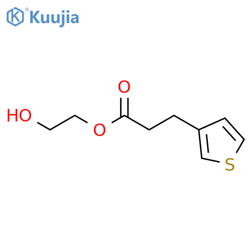3-Thiophenepropanoic acid, 2-hydroxyethyl ester structure