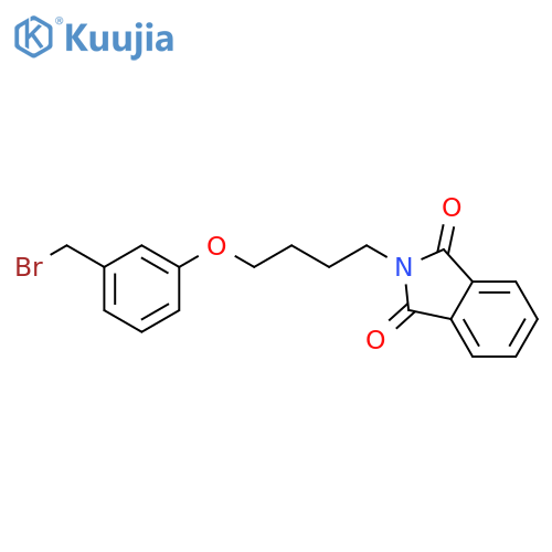 1H-ISOINDOLE-1,3(2H)-DIONE, 2-[4-[3-(BROMOMETHYL)PHENOXY]BUTYL]- structure