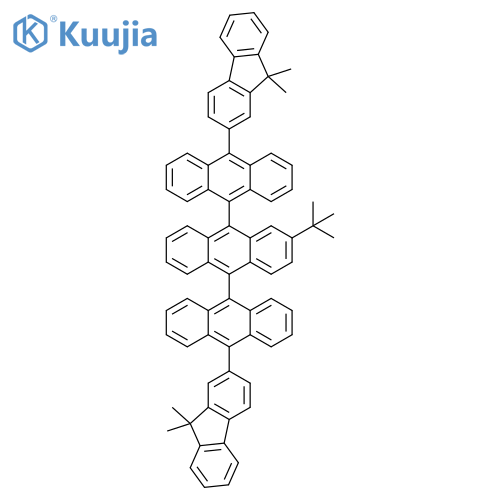 9,9':10',9''-Teranthracene, 2'-(1,1-dimethylethyl)-10,10''-bis(9,9-dimethyl-9H-fluoren-2-yl)- (9CI) structure