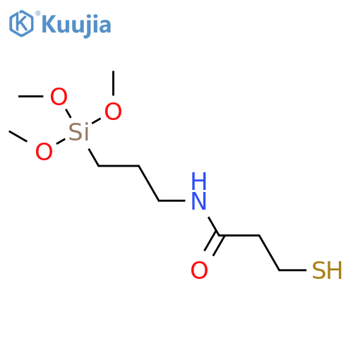 Propanamide, 3-mercapto-N-[3-(trimethoxysilyl)propyl]- structure