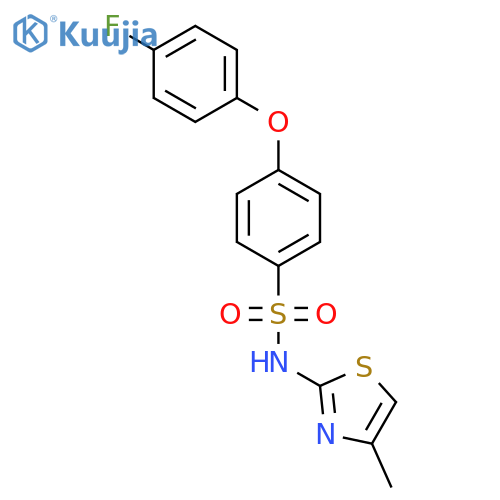 Benzenesulfonamide, 4-(4-fluorophenoxy)-N-(4-methyl-2-thiazolyl)- structure