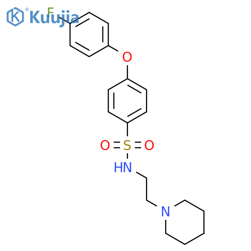 Benzenesulfonamide, 4-(4-fluorophenoxy)-N-[2-(1-piperidinyl)ethyl]- structure