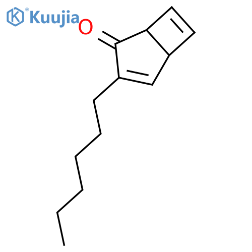 BICYCLO[3.2.0]HEPTA-3,6-DIEN-2-ONE, 3-HEXYL- structure