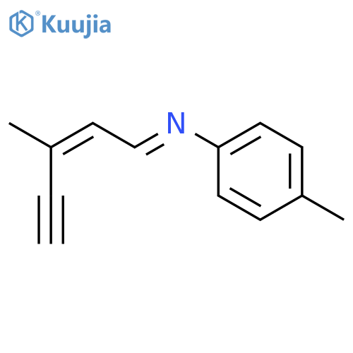 BENZENAMINE, 4-METHYL-N-[(2Z)-3-METHYL-2-PENTEN-4-YNYLIDENE]- structure