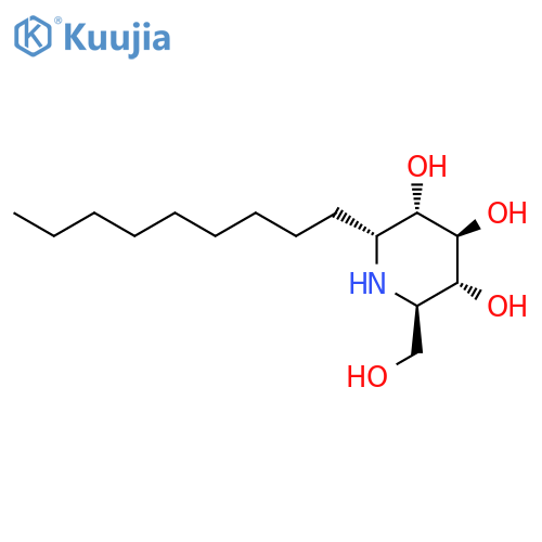 3,4,5-PIPERIDINETRIOL, 2-(HYDROXYMETHYL)-6-NONYL-, (2R,3R,4R,5S,6R)- structure