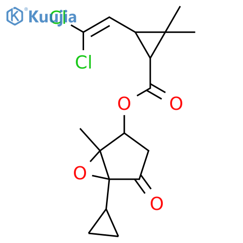 5-cyclopropyl-1-methyl-4-oxo-6-oxabicyclo[3.1.0]hex-2-yl 3-(2,2-dichloroethenyl)-2,2-dimethylcyclopropanecarboxylate structure