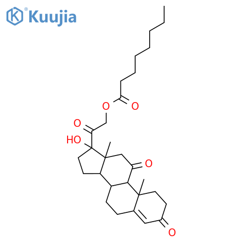 17-hydroxy-3,11,20-trioxopregn-4-en-21-yl octanoate structure