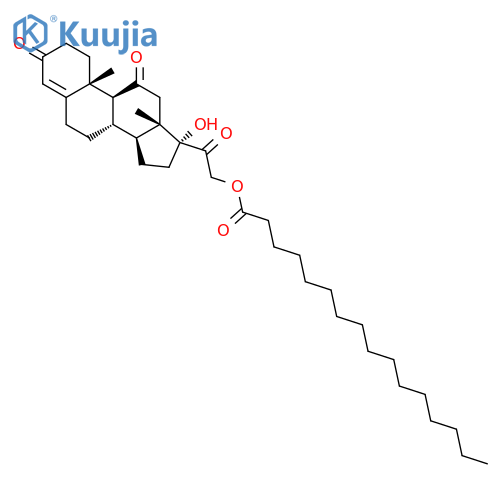 Pregn-4-ene-3,11,20-trione,17-hydroxy-21-[(1-oxohexadecyl)oxy]- (9CI) structure