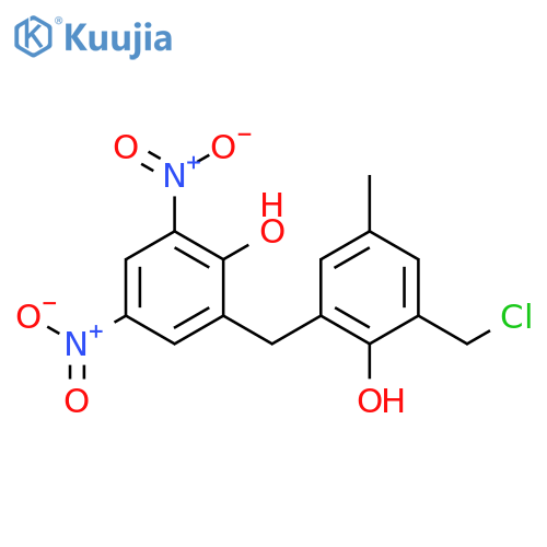 Phenol, 2-(chloromethyl)-6-[(2-hydroxy-3,5-dinitrophenyl)methyl]-4-methyl- structure