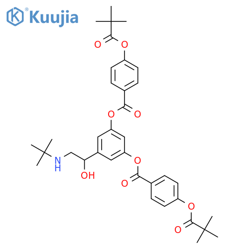 5-[2-(tert-butylamino)-1-hydroxyethyl]benzene-1,3-diyl bis{4-[(2,2-dimethylpropanoyl)oxy]benzoate} structure