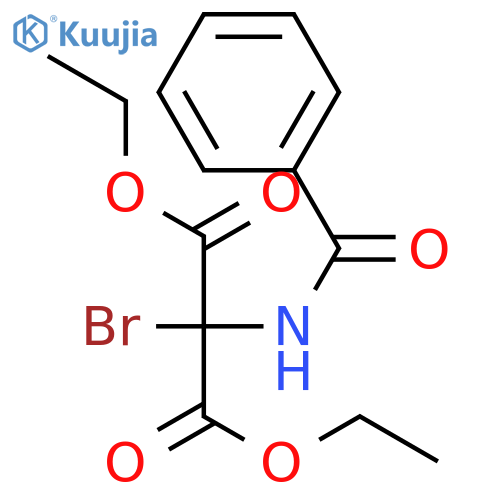 Propanedioic acid, (benzoylamino)bromo-, diethyl ester structure