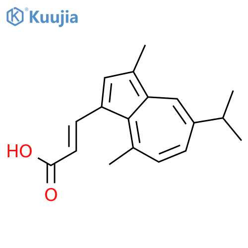 2-Propenoic acid,3-[3,8-dimethyl-5-(1-methylethyl)-1-azulenyl]- structure