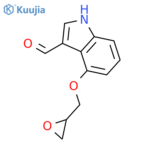 1H-Indole-3-carboxaldehyde, 4-(oxiranylmethoxy)- structure