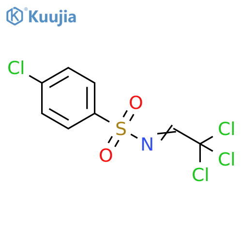 Benzenesulfonamide, 4-chloro-N-(2,2,2-trichloroethylidene)- structure