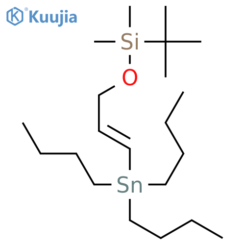 Silane, (1,1-dimethylethyl)dimethyl[[3-(tributylstannyl)-2-propenyl]oxy]- structure