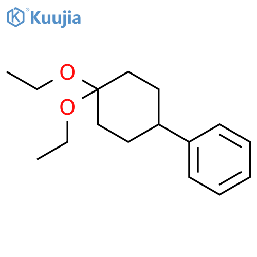 BENZENE, (4,4-DIETHOXYCYCLOHEXYL)- structure
