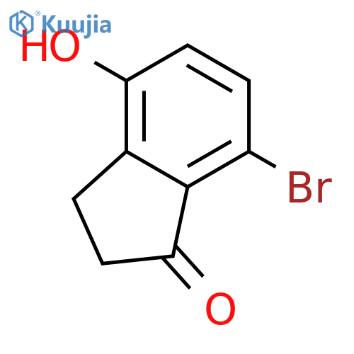 7-Bromo-4-hydroxy-2,3-dihydro-1H-inden-1-one structure
