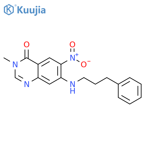 3-methyl-6-nitro-7-[(3-phenylpropyl)amino]quinazolin-4(3H)-one structure
