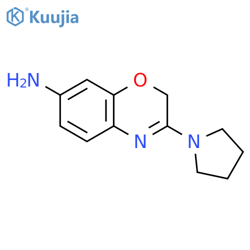 2H-1,4-Benzoxazin-7-amine, 3-(1-pyrrolidinyl)- structure
