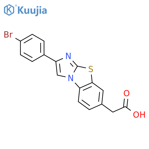 (2-(4-Bromophenyl)imidazo(2,1-b)(1,3)benzothiazol-7-yl)acetic acid structure