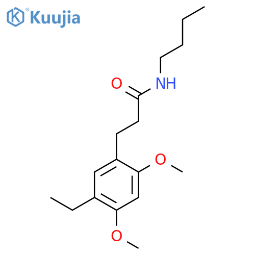 Benzenepropanamide, N-butyl-5-ethyl-2,4-dimethoxy- structure
