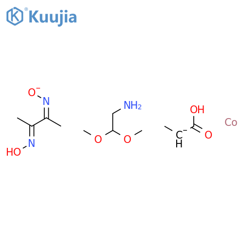 (1-carboxyethyl)(2,2-dimethoxyethylamine)bis(dimethylglyoximato)cobalt(III) structure