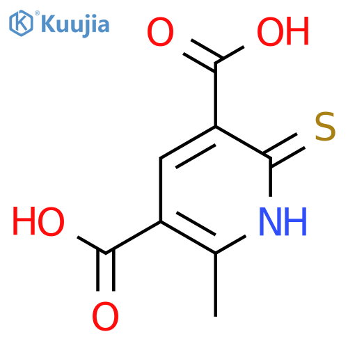 3,5-PYRIDINEDICARBOXYLIC ACID, 1,2-DIHYDRO-6-METHYL-2-THIOXO- structure