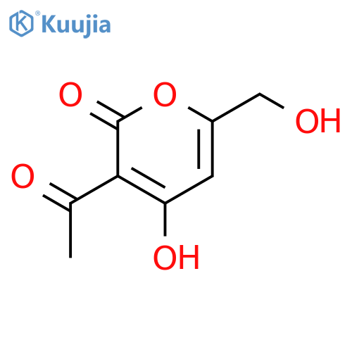 2H-Pyran-2-one, 3-acetyl-4-hydroxy-6-(hydroxymethyl)- structure