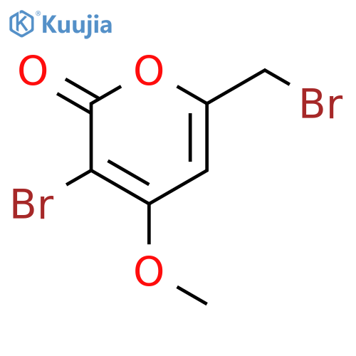 2H-Pyran-2-one, 3-bromo-6-(bromomethyl)-4-methoxy- structure