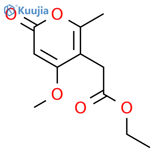 2H-PYRAN-5-ACETIC ACID, 4-METHOXY-6-METHYL-2-OXO-, ETHYL ESTER structure
