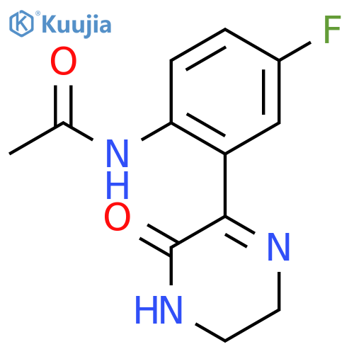 N-[4-fluoro-2-(3,4,5,6-tetrahydro-3-oxo-2-pyrazinyl)phenyl]-Acetamide structure