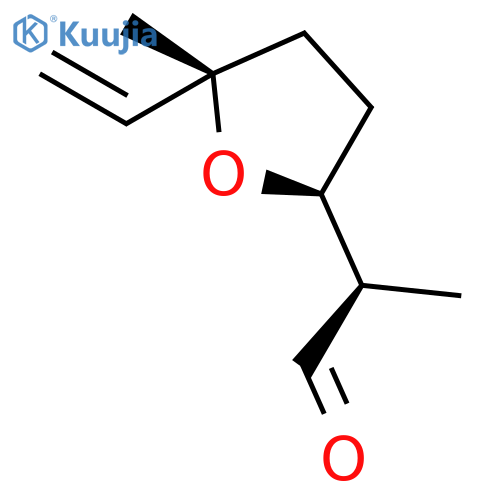 (2R)-2-[(2S,5S)-5-ethenyl-5-methyl-oxolan-2-yl]propanal structure