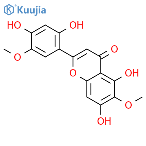 2',4',5,7-tetrahydroxy-5',6-dimethoxyflavone structure