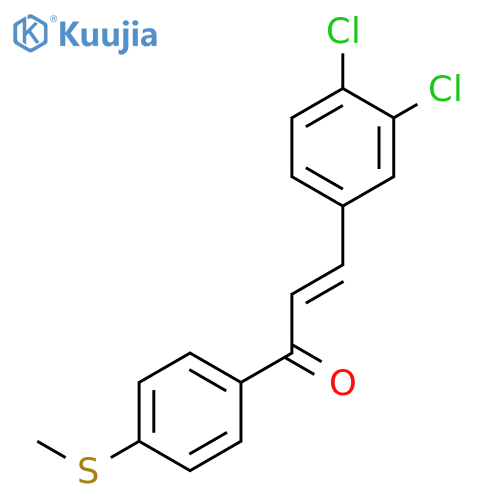 2-Propen-1-one, 3-(3,4-dichlorophenyl)-1-[4-(methylthio)phenyl]- structure