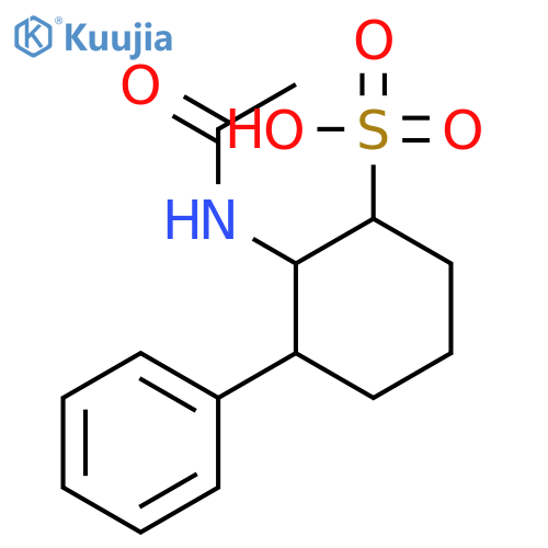Cyclohexanesulfonic acid, 2-(acetylamino)-3-phenyl- structure