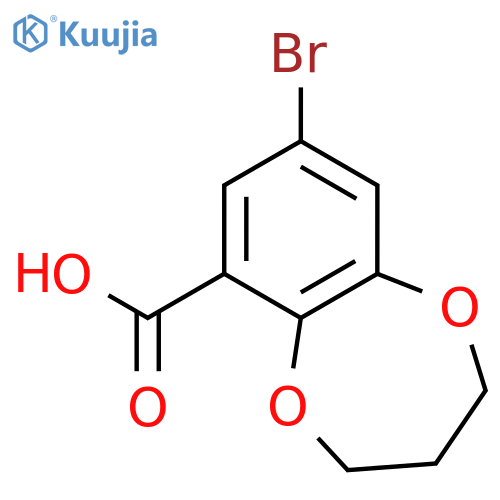 2H-1,5-Benzodioxepin-6-carboxylic acid, 8-bromo-3,4-dihydro- structure