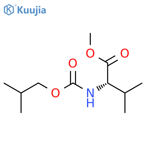 L-Valine, N-[(2-methylpropoxy)carbonyl]-, methyl ester structure