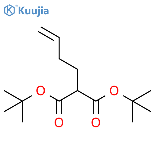 Propanedioic acid, 2-(3-buten-1-yl)-, 1,3-bis(1,1-dimethylethyl) ester structure