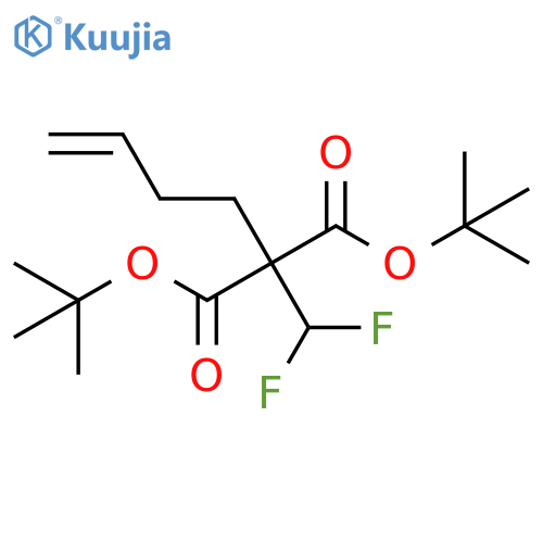 Propanedioic acid, 2-(3-buten-1-yl)-2-(difluoromethyl)-, 1,3-bis(1,1-dimethylethyl) ester structure