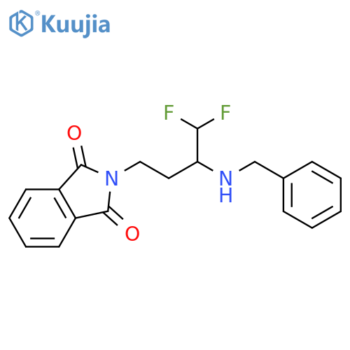 1H-Isoindole-1,3(2H)-dione, 2-[4,4-difluoro-3-[(phenylmethyl)amino]butyl]- structure
