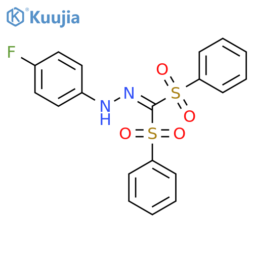 Hydrazine, [bis(phenylsulfonyl)methylene](4-fluorophenyl)- structure