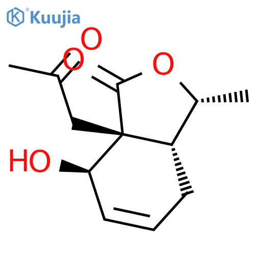 1(3H)-Isobenzofuranone,3a,4,7,7a-tetrahydro-7-hydroxy-3-methyl-7a-(2-oxopropyl)-, (3R,3aR,7R,7aR)- structure
