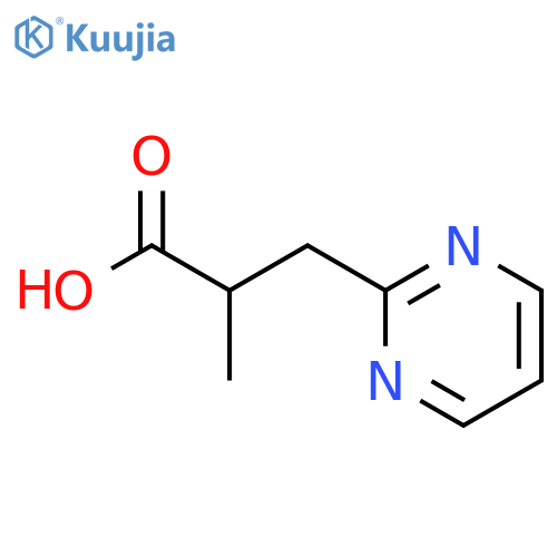 2-methyl-3-(pyrimidin-2-yl)propanoic acid structure